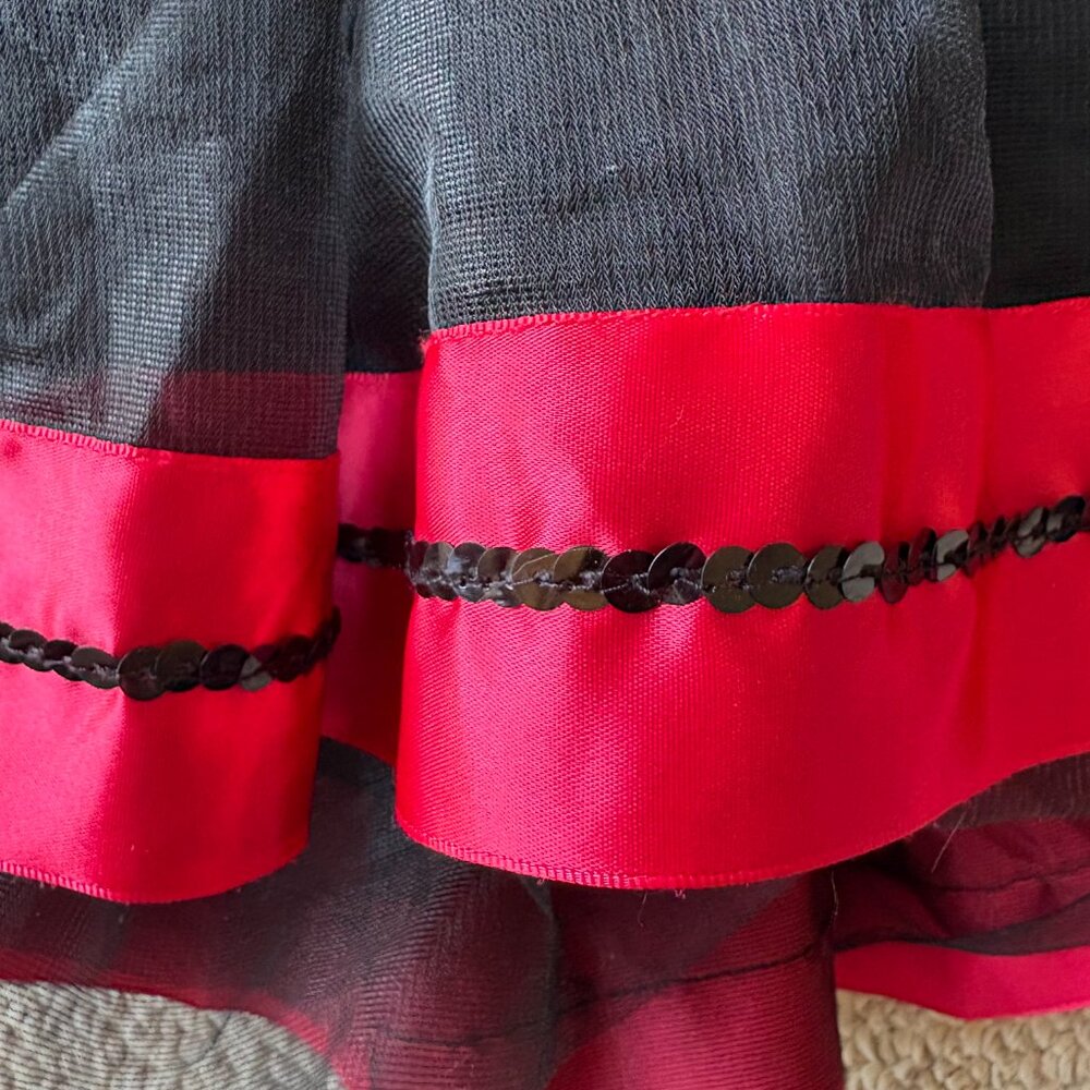 Weissman Girls Red Sequin Dance Costume Tutu MC Asian Style Recital - Picture 6 of 13